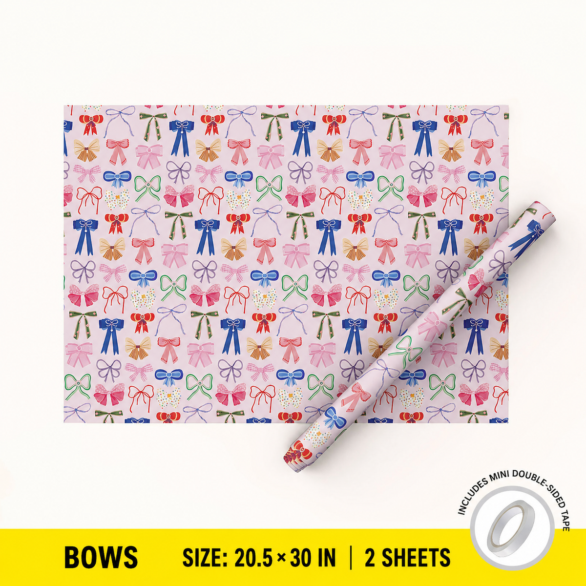 Butterfly Knot Wrapping Paper Sheet 20.5" × 30"