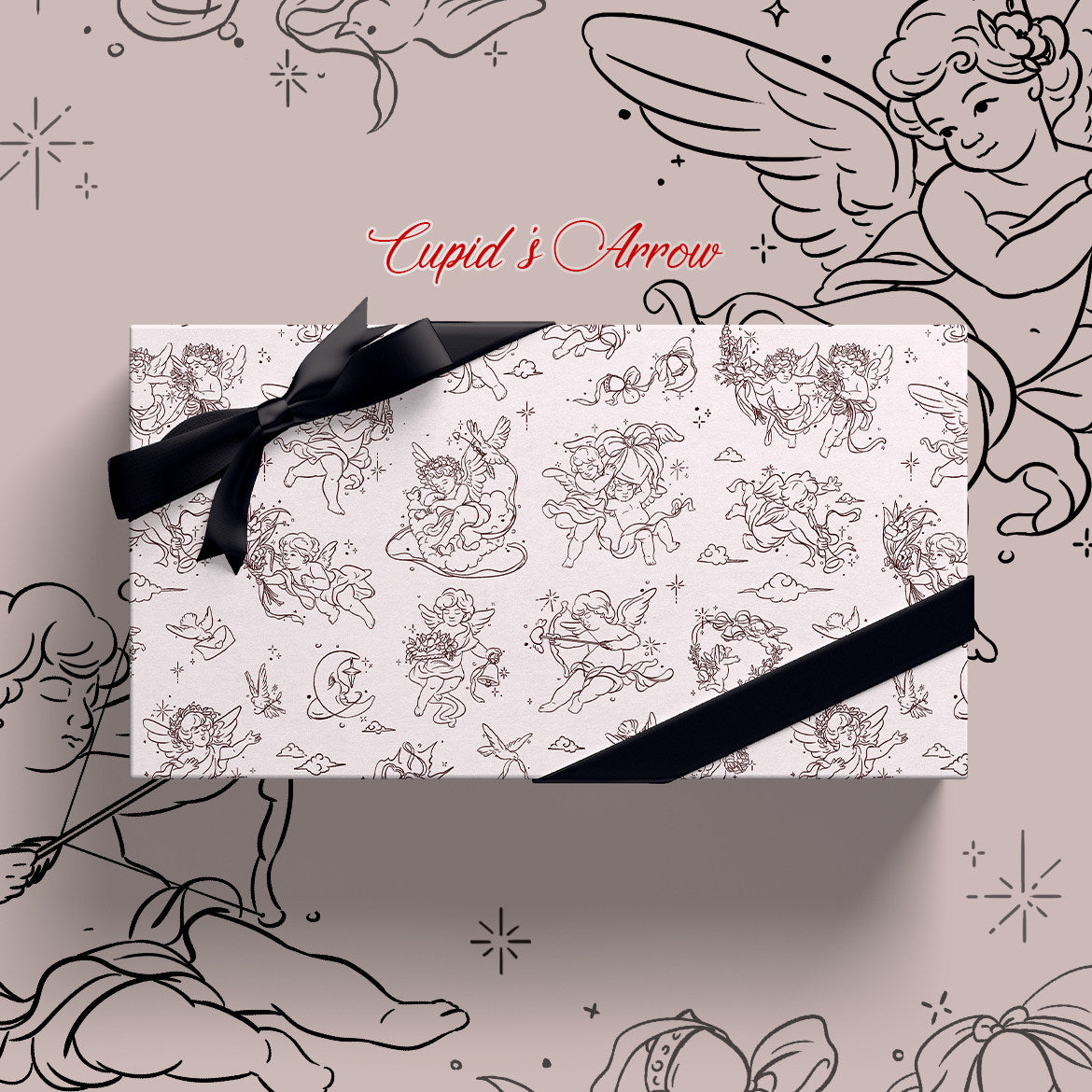 Cupid‘s Arrow Wrapping Paper Sheet 20.5" × 30"
