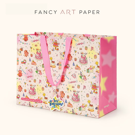 Pink Kitty Gift Bag