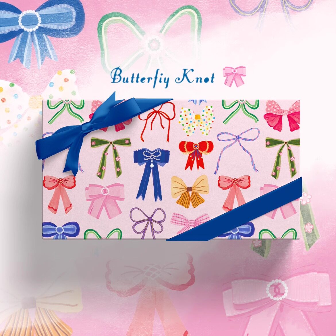 Butterfly Knot Wrapping Paper Sheet 20.5" × 30"