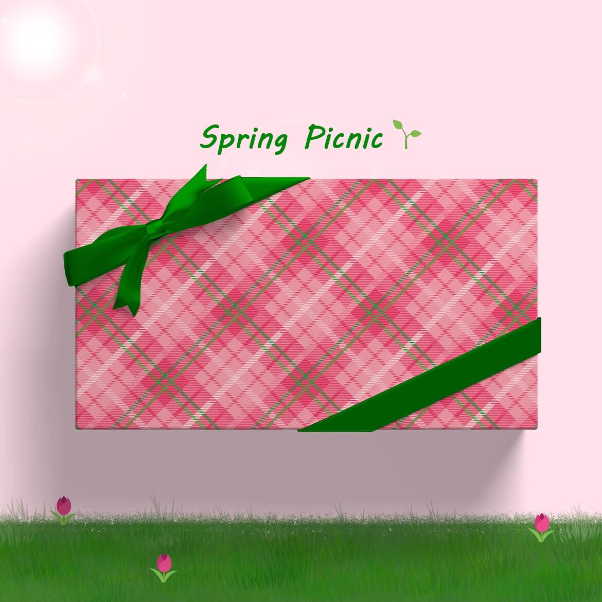 Spring Picnic Wrapping Paper Sheet 20.5" × 30"