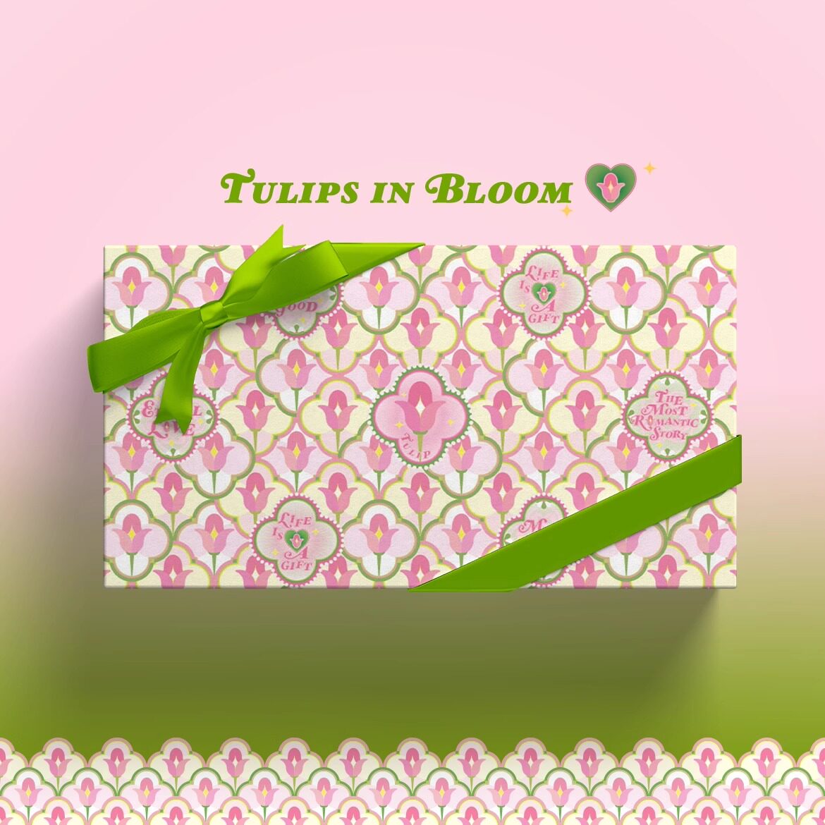 Tulips In Bloom Wrapping Paper Sheet 20.5" × 30"