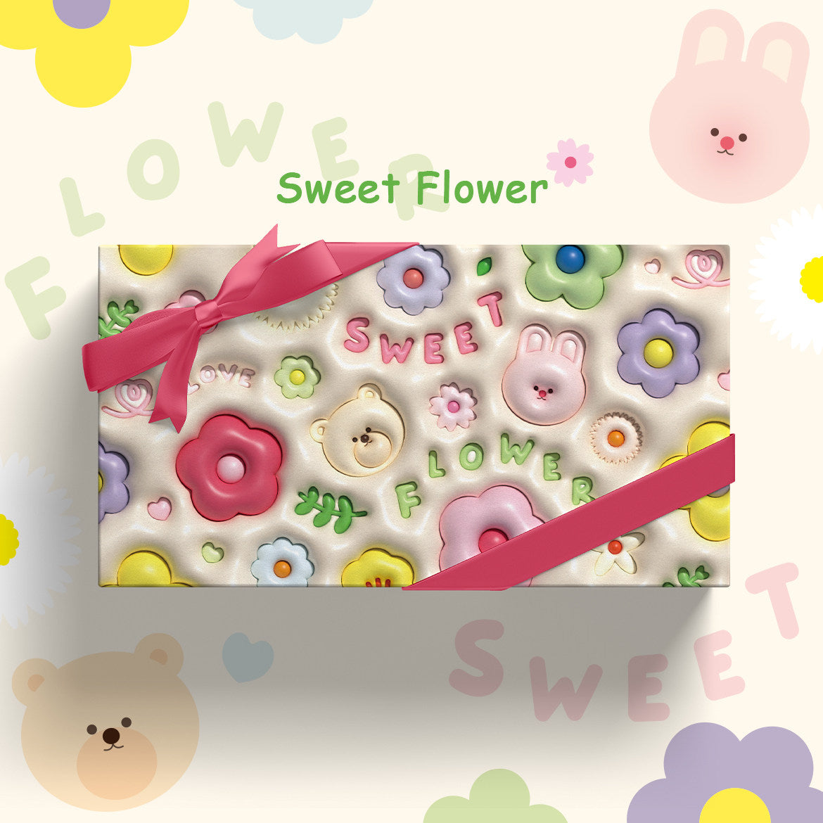 Sweet Flower Wrapping Paper Sheet 20.5" × 30"