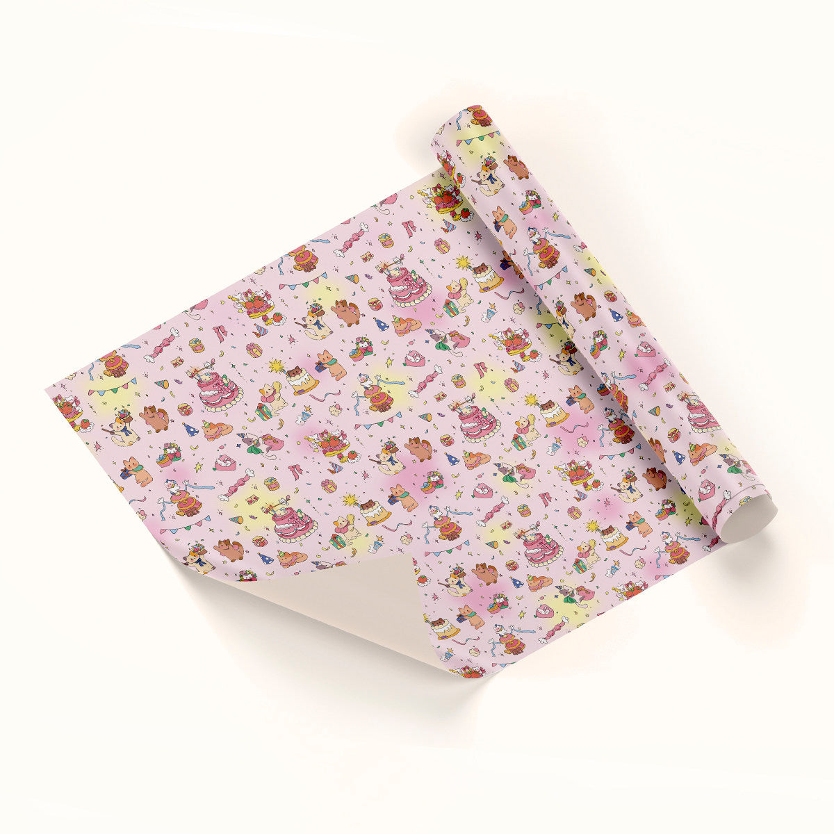 Kitty Party Wrapping Paper Sheet 20.5" × 30"