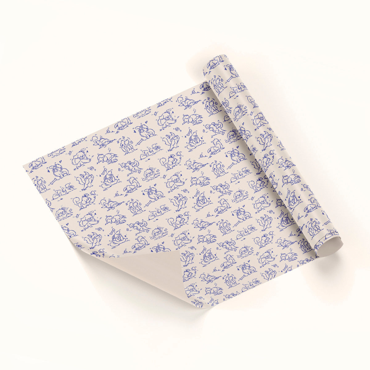 Lucky Puppy Wrapping Paper Sheet 20.5" × 30"