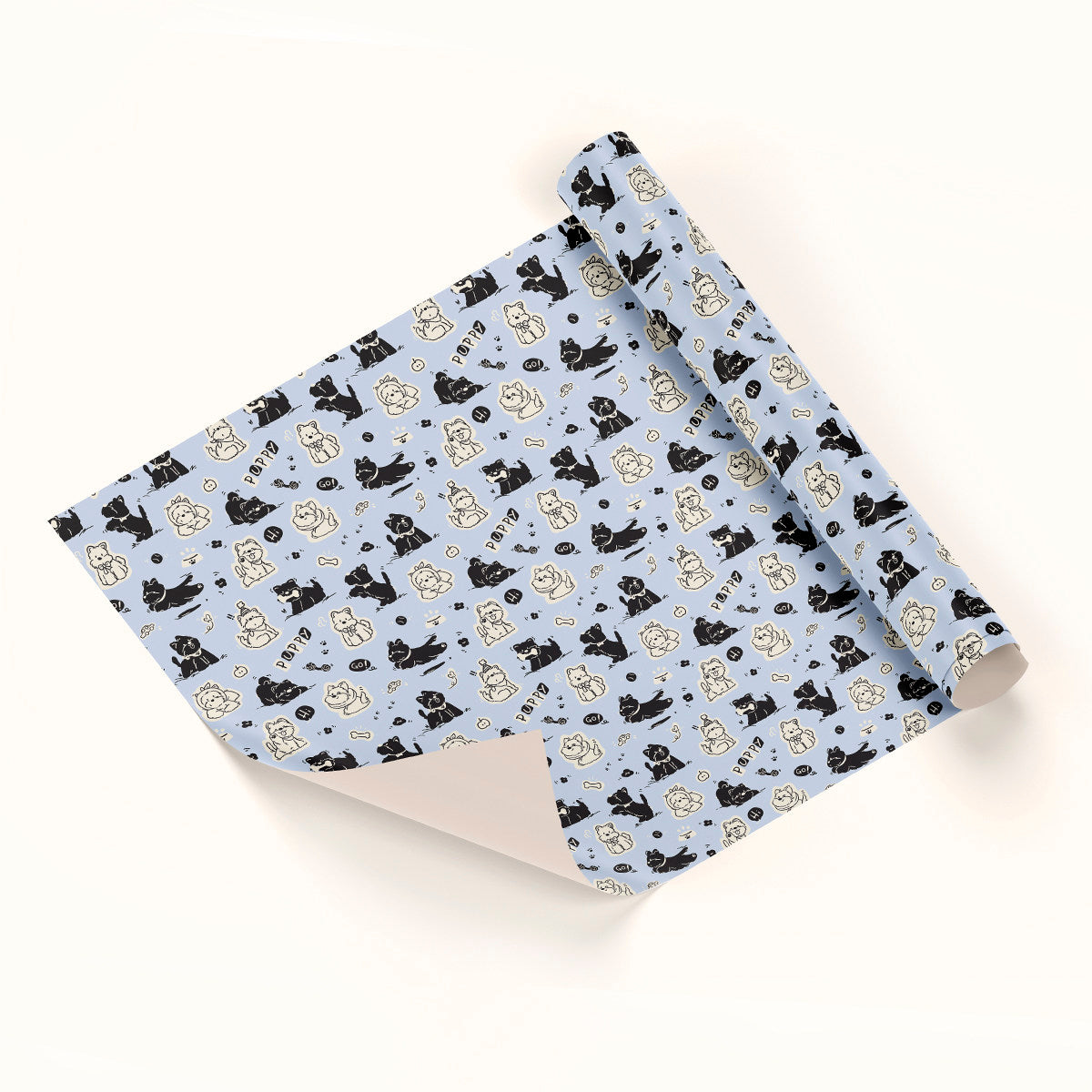 Munro Scottie Wrapping Paper Sheet 20.5" × 30"
