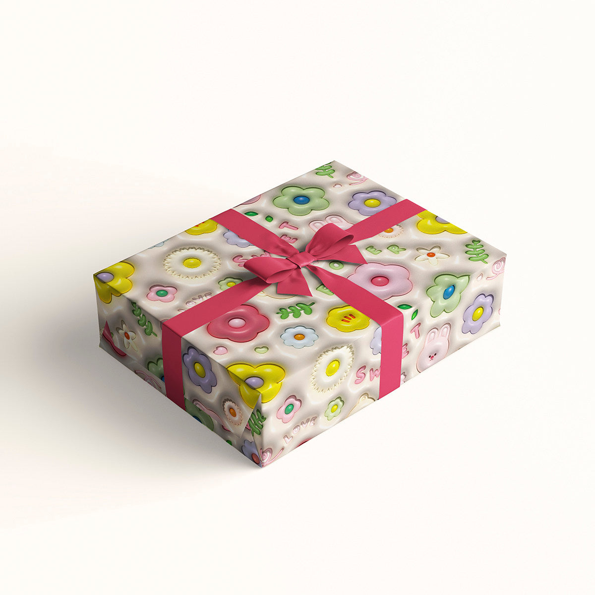 Sweet Flower Wrapping Paper Sheet 20.5" × 30"