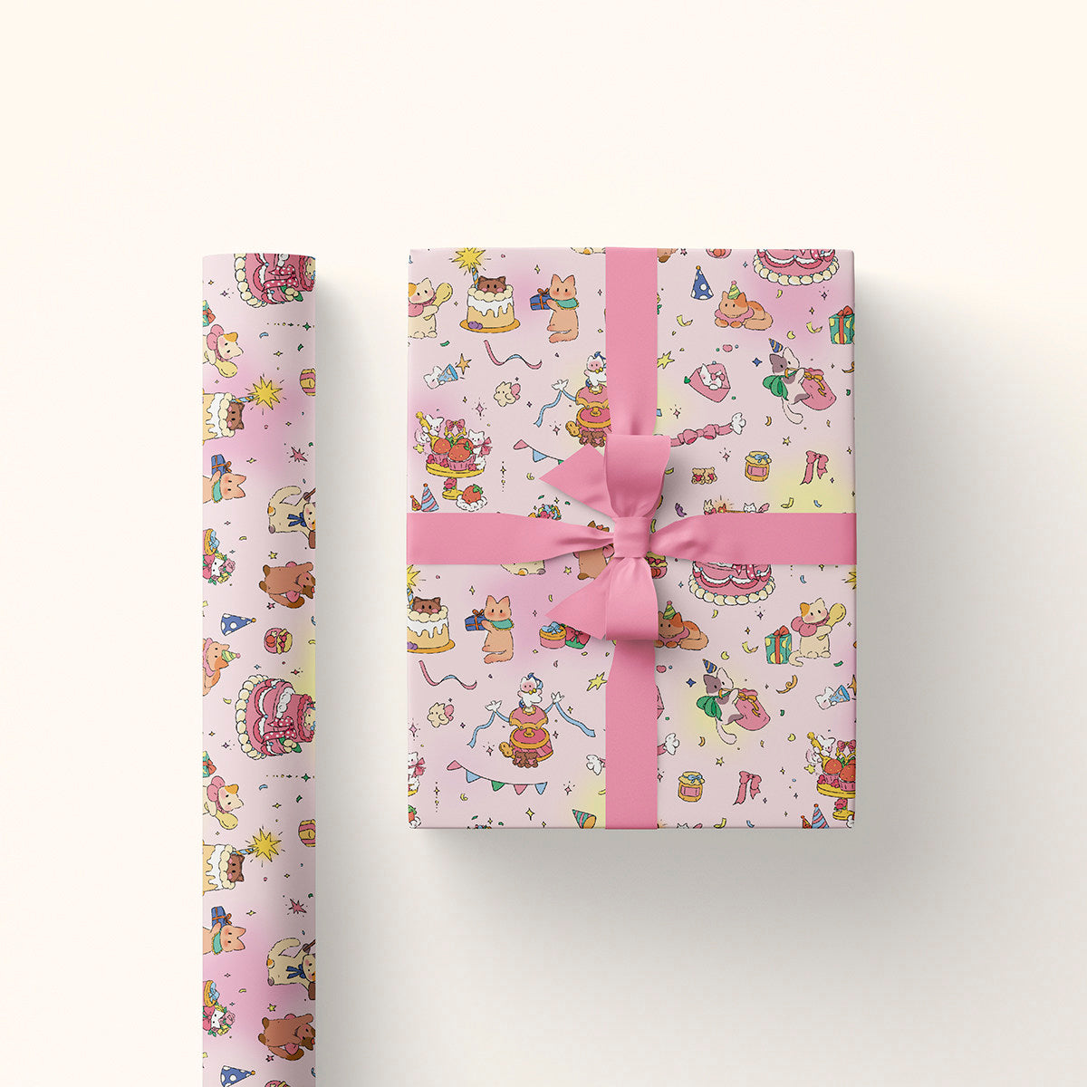 Kitty Party Wrapping Paper Sheet 20.5" × 30"
