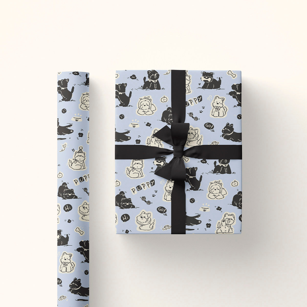 Munro Scottie Wrapping Paper Sheet 20.5" × 30"