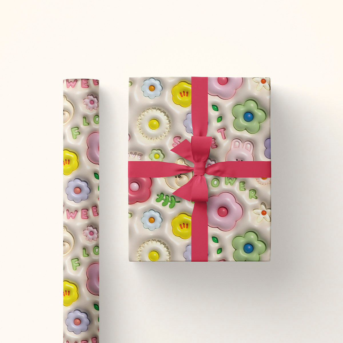 Sweet Flower Wrapping Paper Sheet 20.5" × 30"