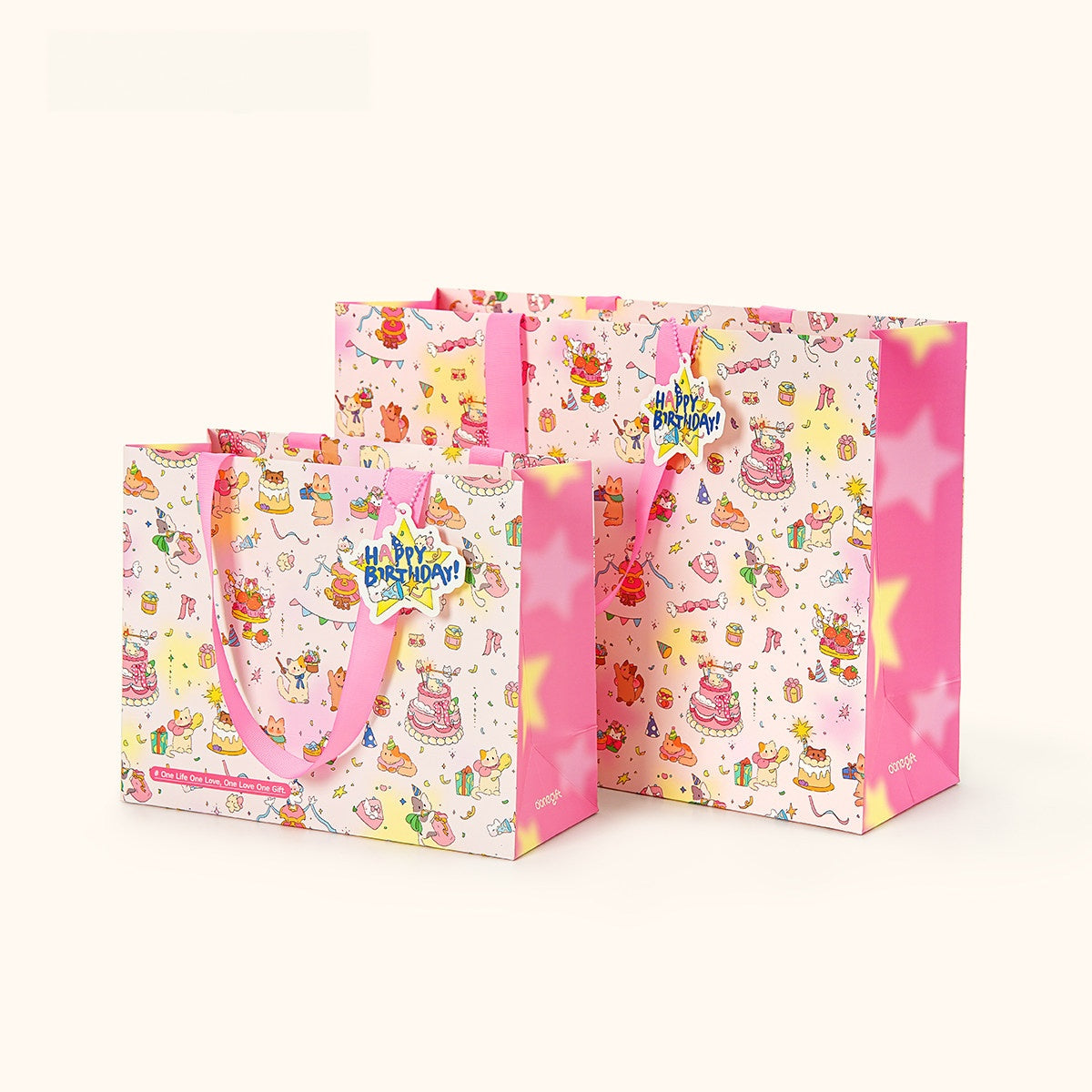 Pink Kitty Gift Bag